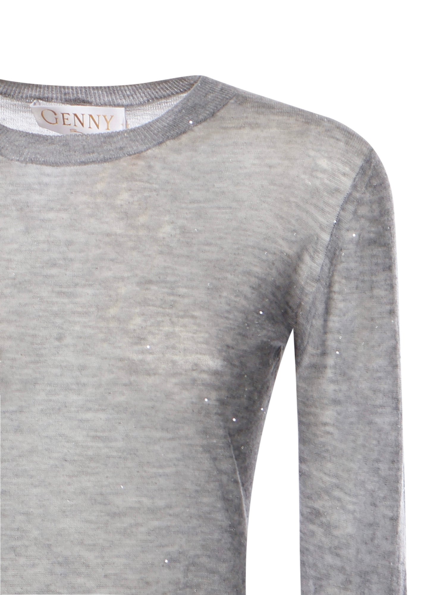 Maglia in lana ultrafine con paillettes 79AAF822 CMX43825 GENNY 