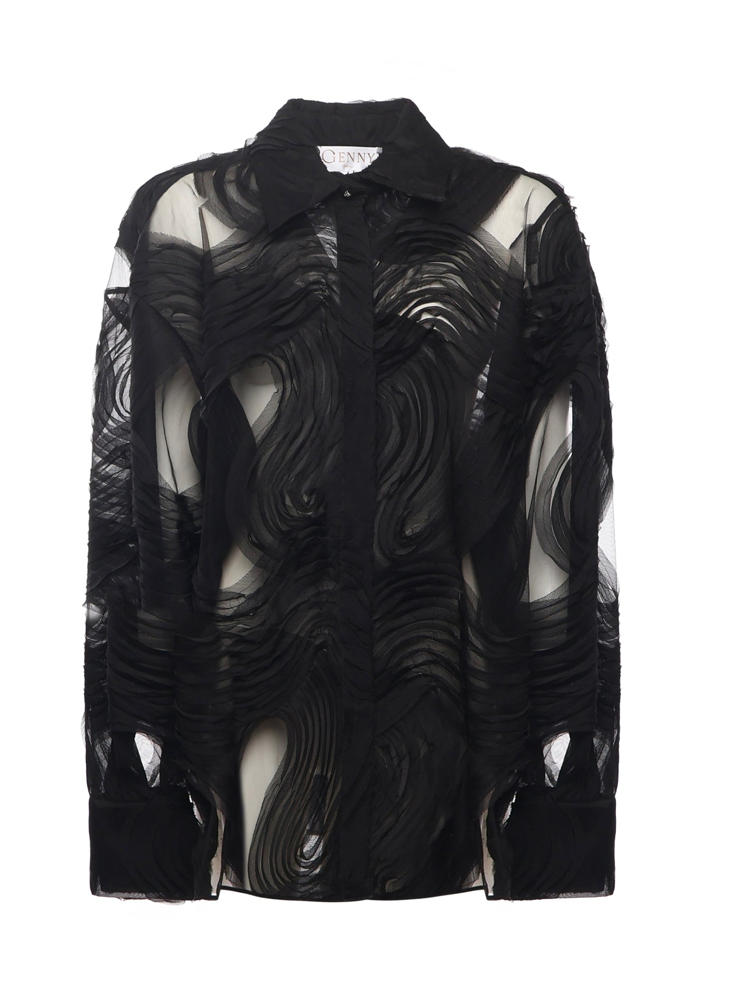 Camicia in tulle ricamato 79AAL644 JR008899 GENNY 