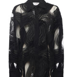 Camicia in tulle ricamato 79AAL644 JR008899 GENNY 