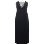Abito tubino con ricamo di strass 79AAO416 N0356899 GENNY 