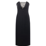 Abito tubino con ricamo di strass 79AAO416 N0356899 GENNY 