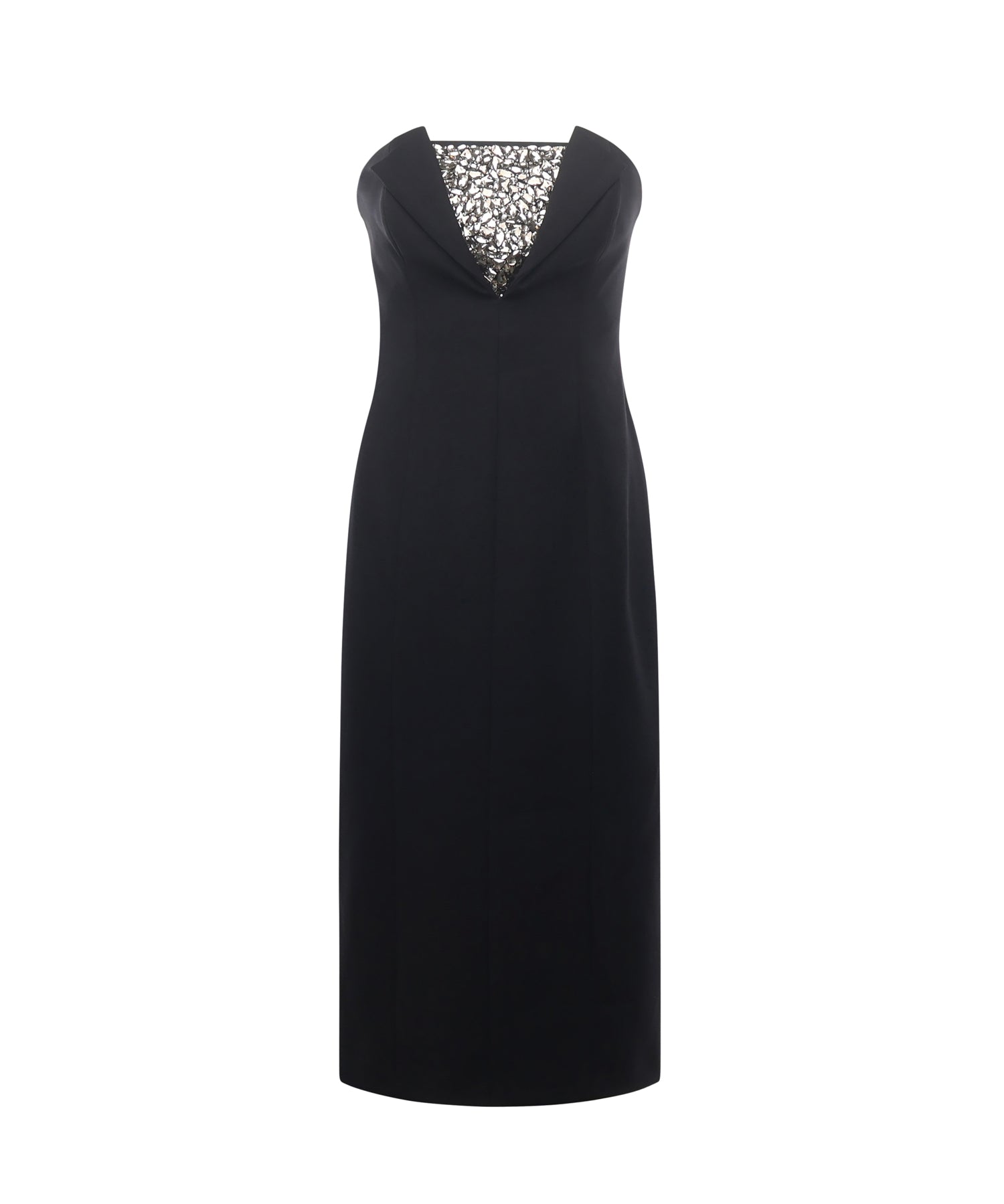 Abito tubino con ricamo di strass 79AAO416 N0356899 GENNY 