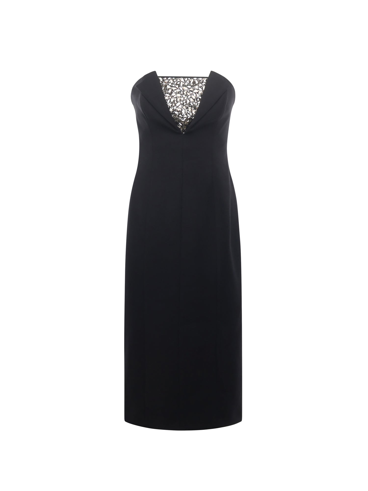 Abito tubino con ricamo di strass 79AAO416 N0356899 GENNY 