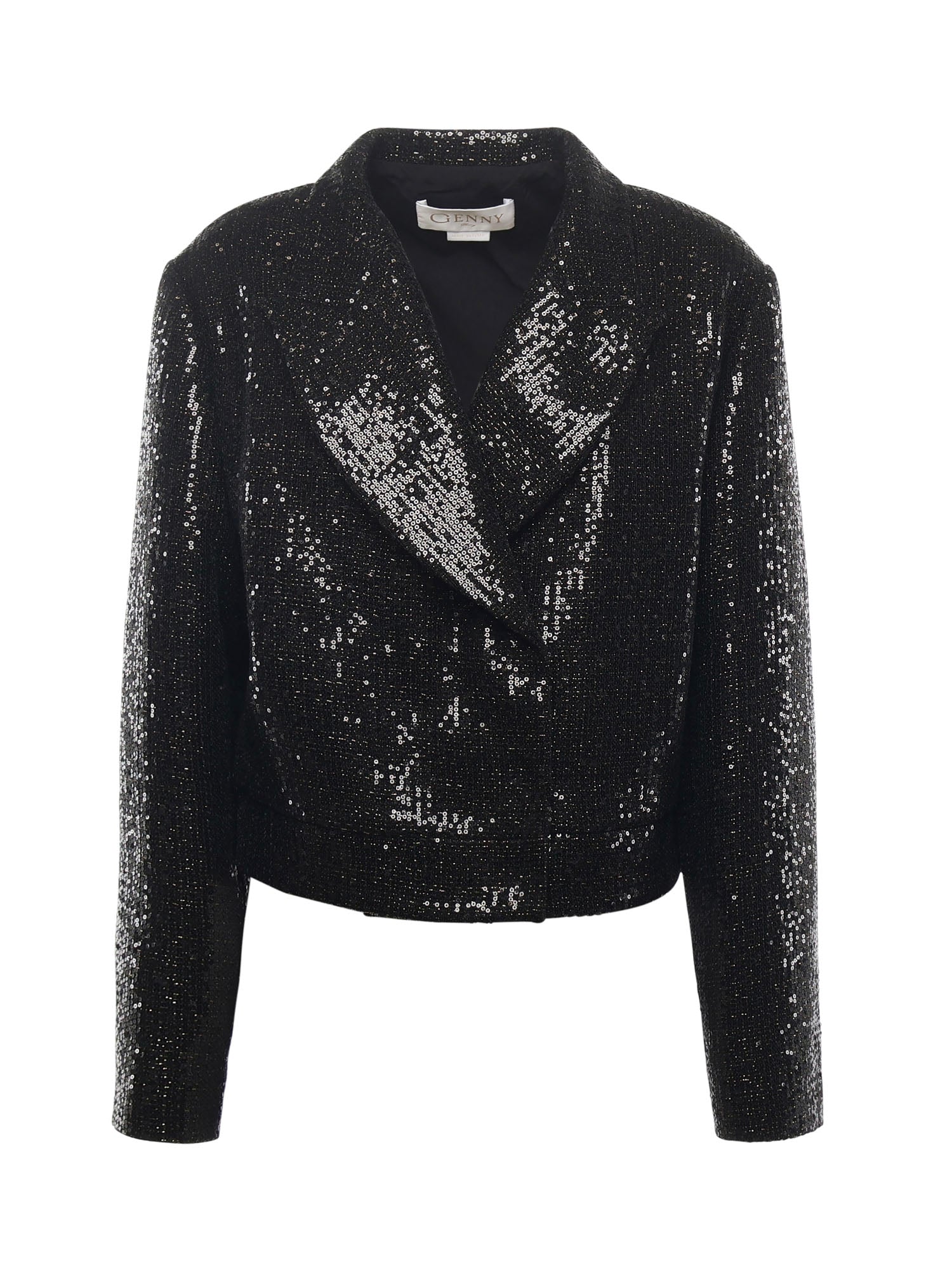 Giacca cropped con paillettes 79AAQ502 N0657899 GENNY 