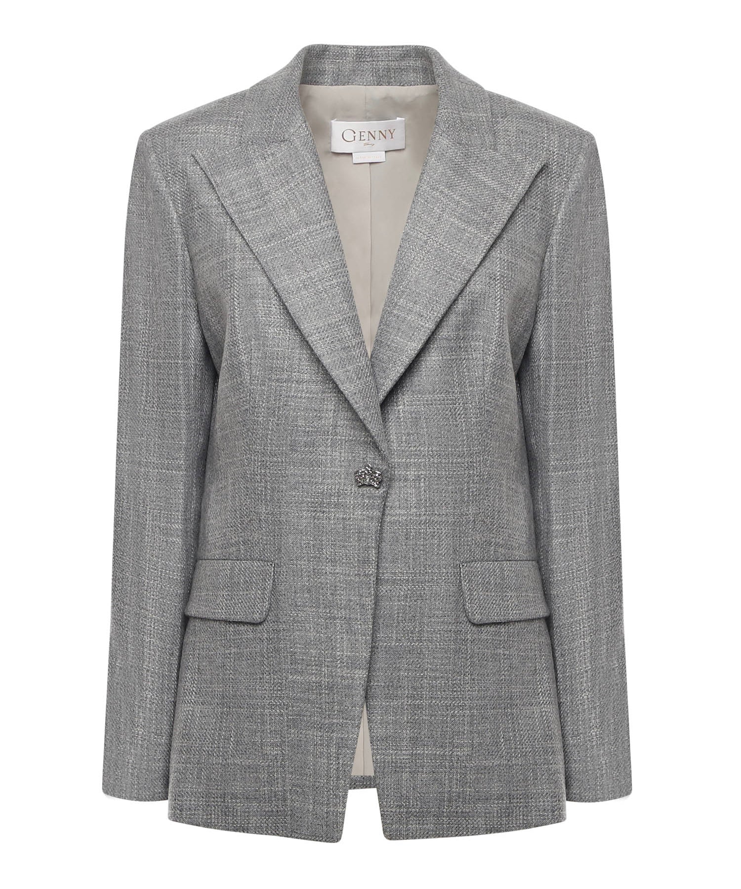 Giacca sartoriale monopetto in flanella 79AAQ509 N0615825 GENNY 