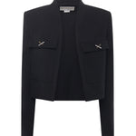 Giacca cropped in cady con dettaglio gioiello a X 79AAQ516 N0356899 GENNY 