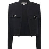 Giacca cropped in cady con dettaglio gioiello a X 79AAQ516 N0356899 GENNY 