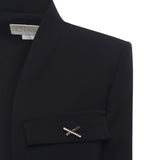 Giacca cropped in cady con dettaglio gioiello a X 79AAQ516 N0356899 GENNY 