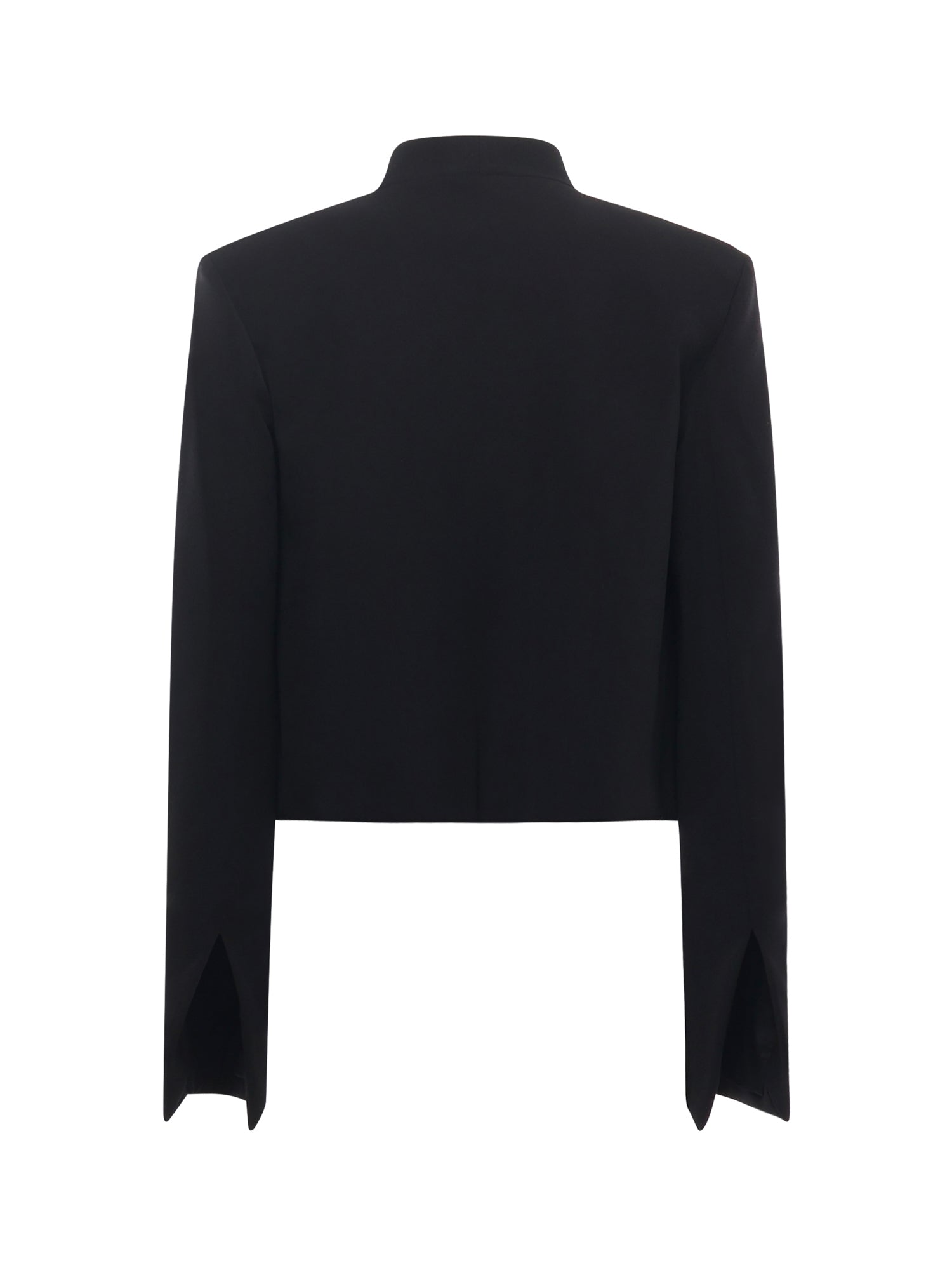 Giacca cropped in cady con dettaglio gioiello a X 79AAQ516 N0356899 GENNY 