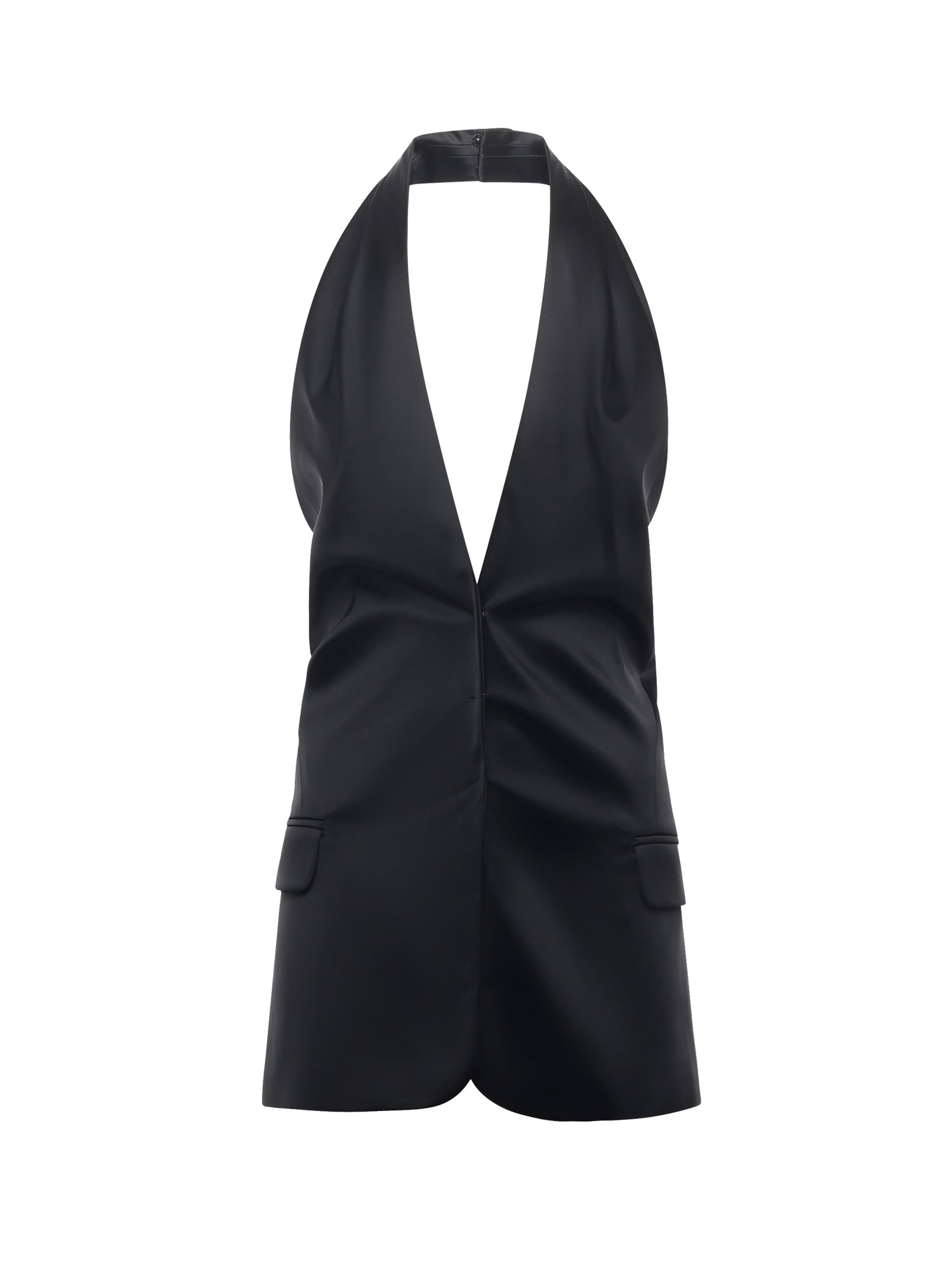 Top incrociato in satin 79AJM692 N0451899 GENNY 