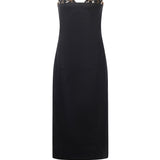 Abito midi con ricamo gioiello 79AJO473 N0278899 GENNY 