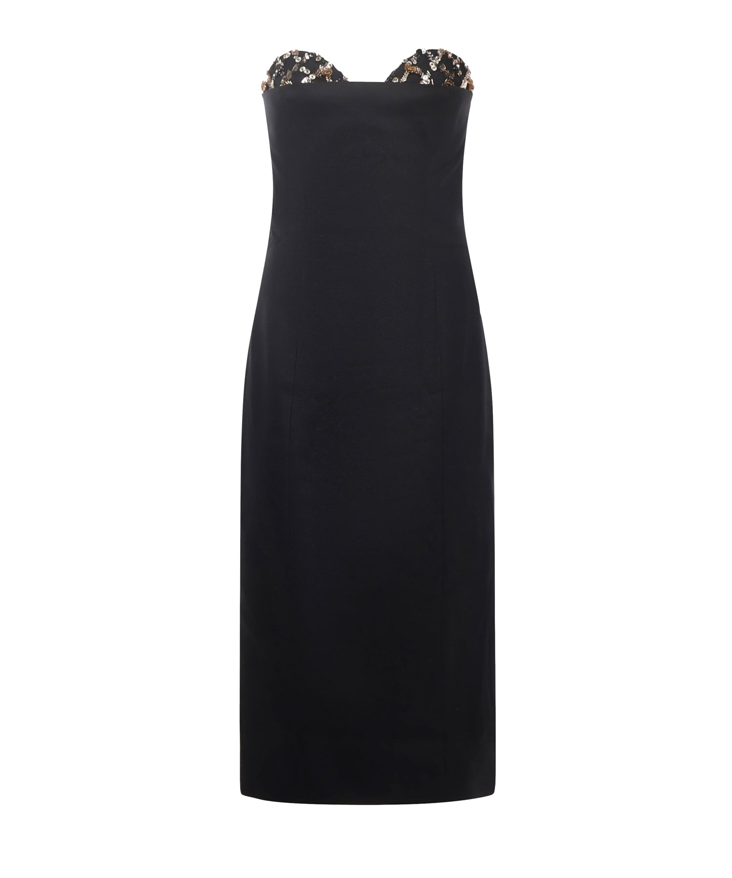 Abito midi con ricamo gioiello 79AJO473 N0278899 GENNY 