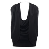 Mantella in satin con drappeggio 79AJQ552 N0707899 GENNY 