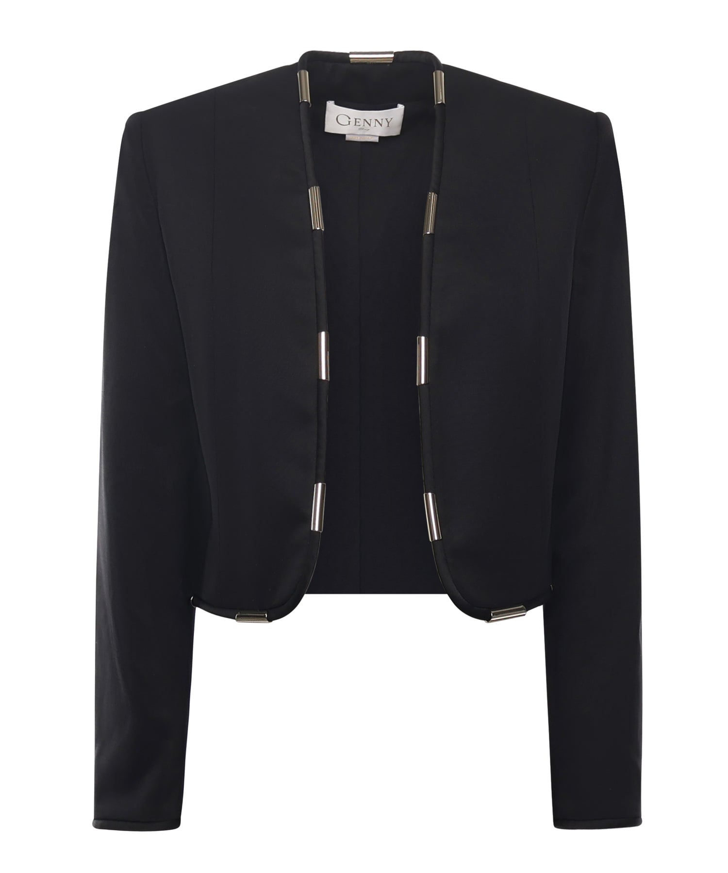 Giacca cropped con dettagli metallci 79AJQ554 N0278899 GENNY 