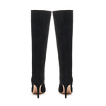 Stivali in camoscio G80626 85RICC45NERO GIANVITO ROSSI 