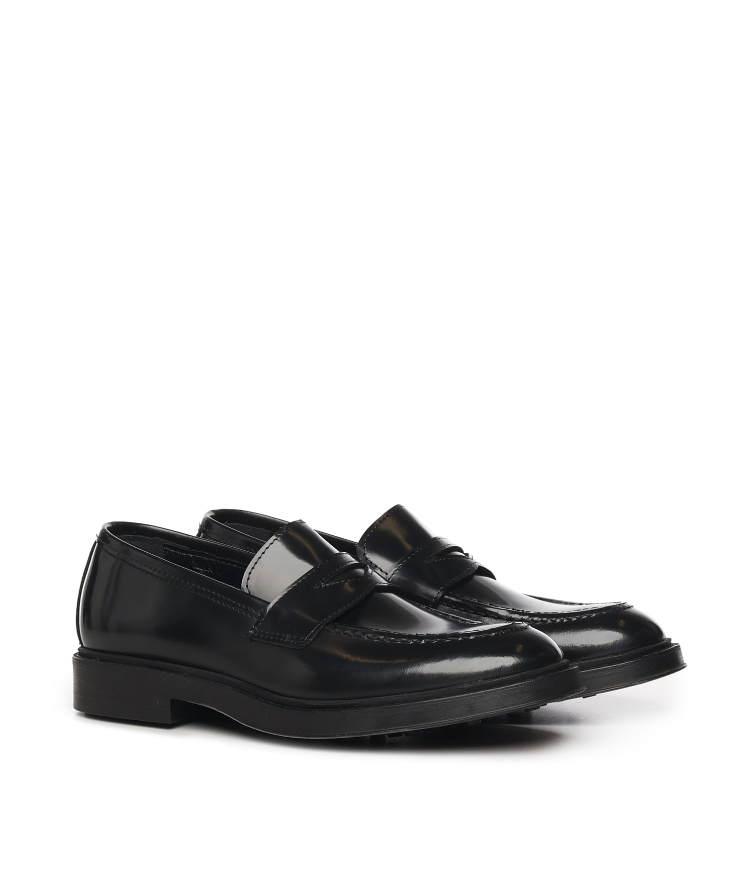 Mocassini Fred in pelle abrasivato<BR/> FRED ABRASIVATONERO GIULIANO GALIANO 
