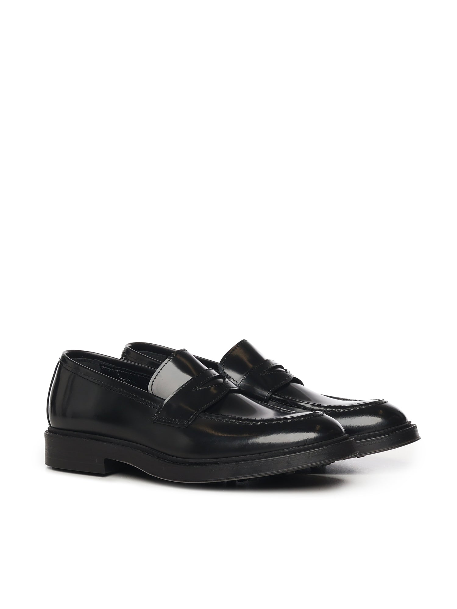 Mocassini Fred in pelle abrasivato<BR/> FRED ABRASIVATONERO GIULIANO GALIANO 