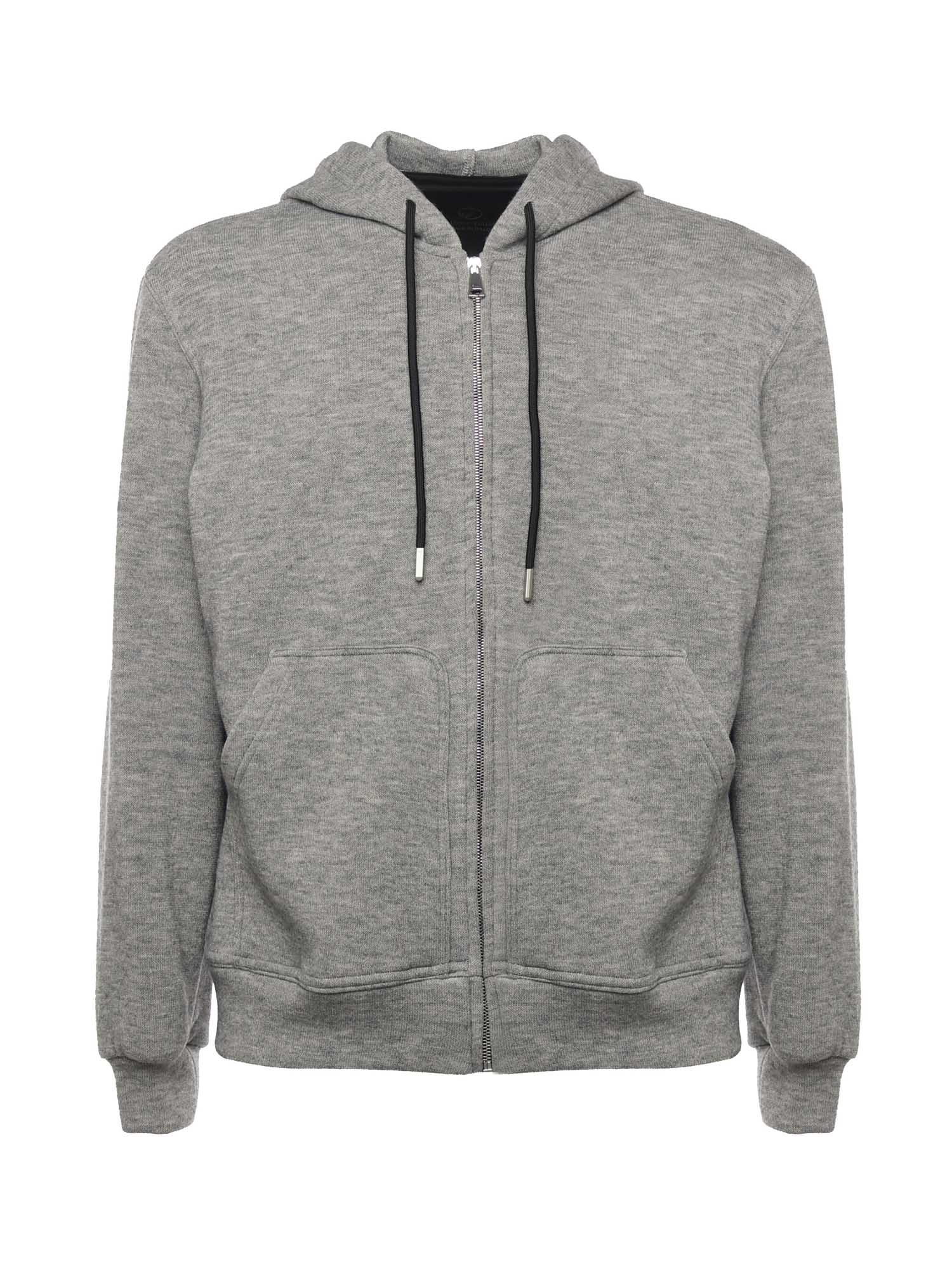 Felpa Guetta con zip GUETTA GRIGIO GIULIANO GALIANO 