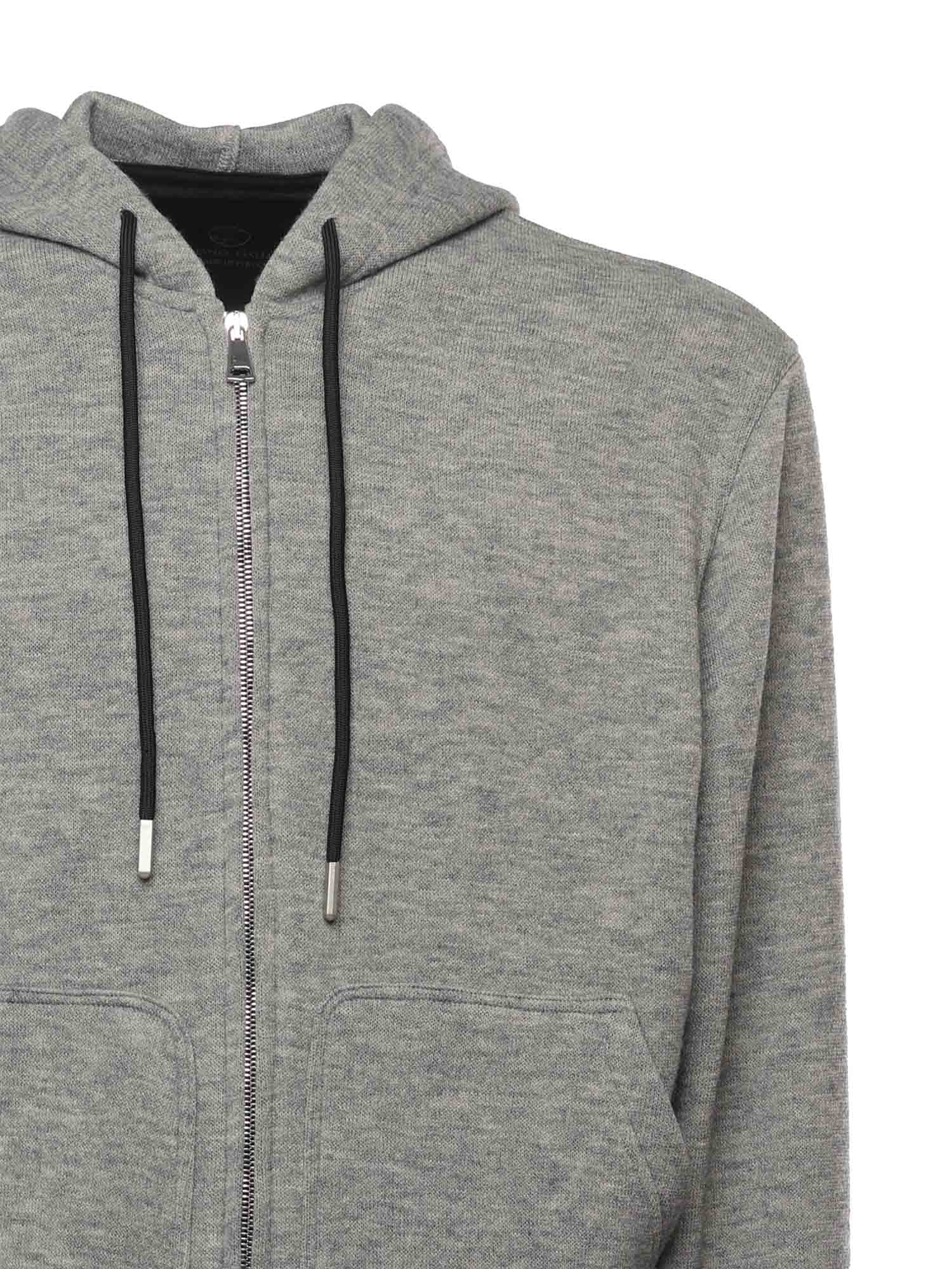 Felpa Guetta con zip GUETTA GRIGIO GIULIANO GALIANO 