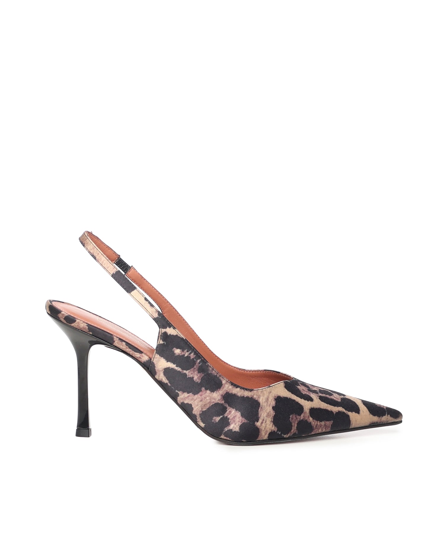 Décolleté slingback Holly in raso stampa animalier HOLLY 90 RASOLEOPARD GIULIANO GALIANO 