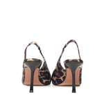 Décolleté slingback Holly in raso stampa animalier HOLLY 90 RASOLEOPARD GIULIANO GALIANO 