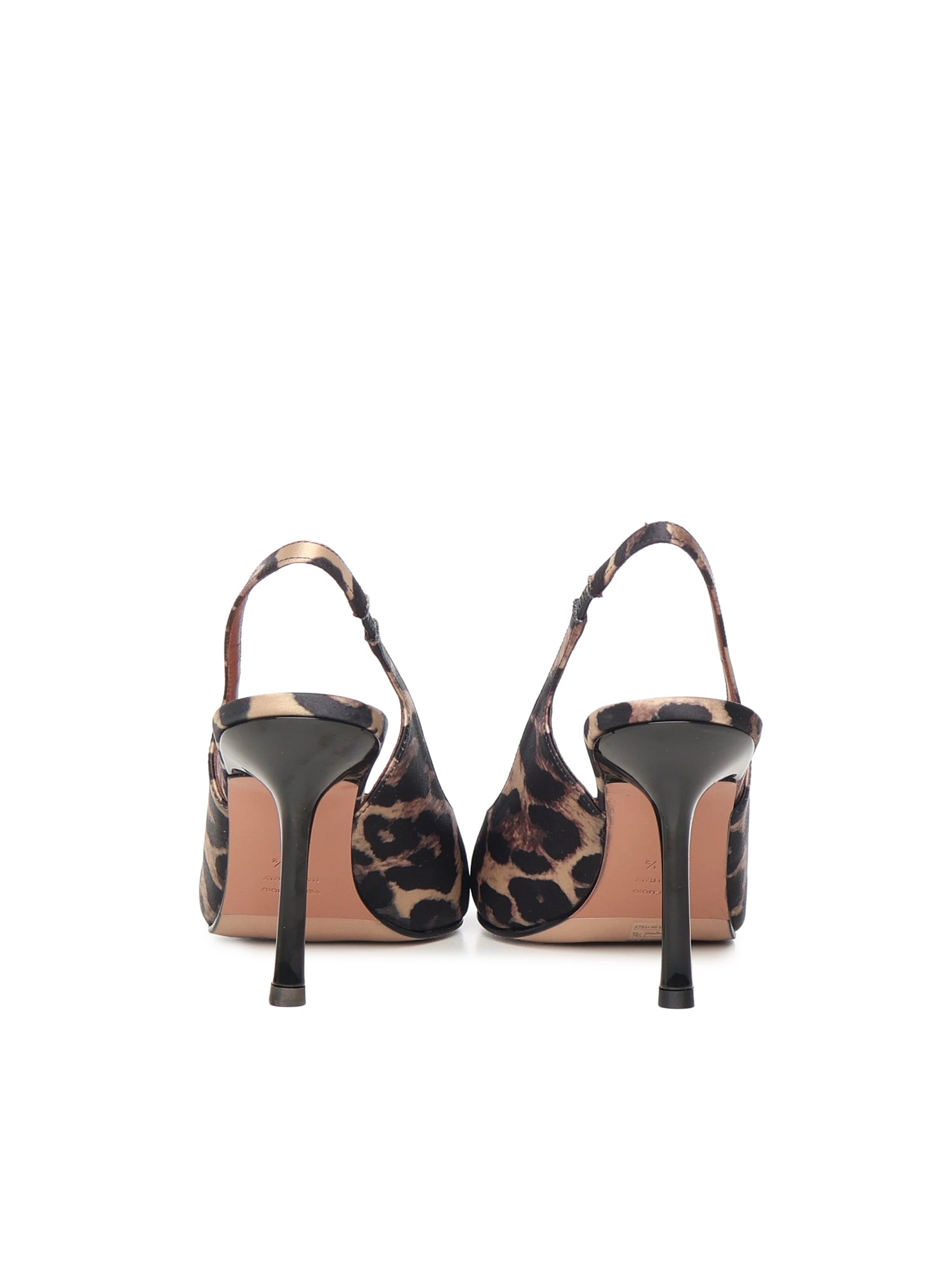 Décolleté slingback Holly in raso stampa animalier HOLLY 90 RASOLEOPARD GIULIANO GALIANO 