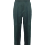 Pantaloni Niklas in fresco lana<BR/> NIKLAS VERDE SCURO GIULIANO GALIANO 