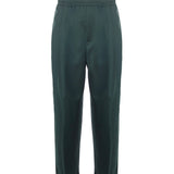 Pantaloni Niklas in fresco lana<BR/> NIKLAS VERDE SCURO GIULIANO GALIANO 