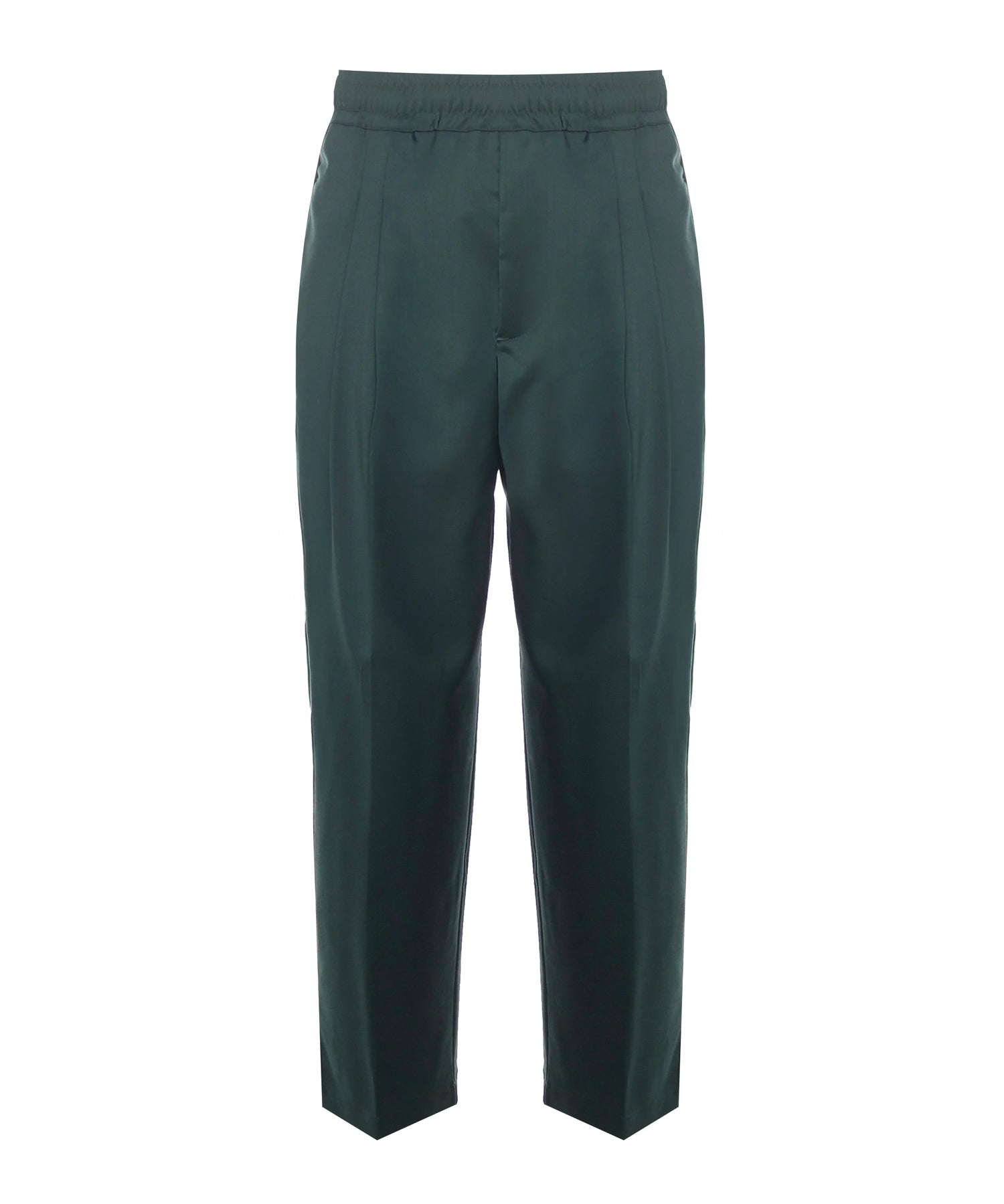 Pantaloni Niklas in fresco lana<BR/> NIKLAS VERDE SCURO GIULIANO GALIANO 
