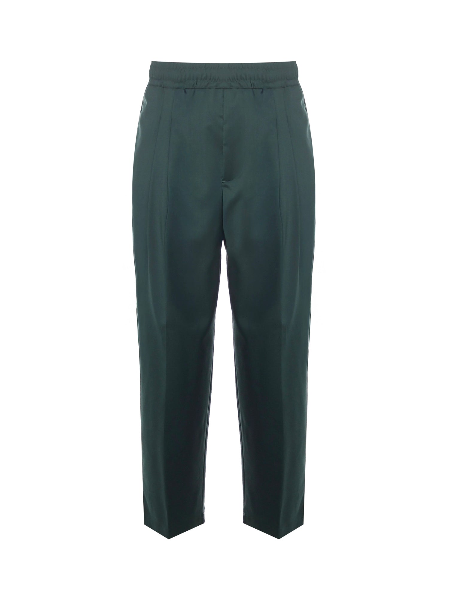 Pantaloni Niklas in fresco lana<BR/> NIKLAS VERDE SCURO GIULIANO GALIANO 