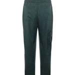 Pantaloni Niklas in fresco lana<BR/> NIKLAS VERDE SCURO GIULIANO GALIANO 