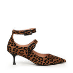 Pumps slingback Thalia in camoscio TALUCI LEOFLO BRANDY/VERLUX NERO GIULIANO GALIANO 