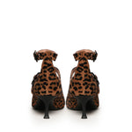 Pumps slingback Thalia in camoscio TALUCI LEOFLO BRANDY/VERLUX NERO GIULIANO GALIANO 