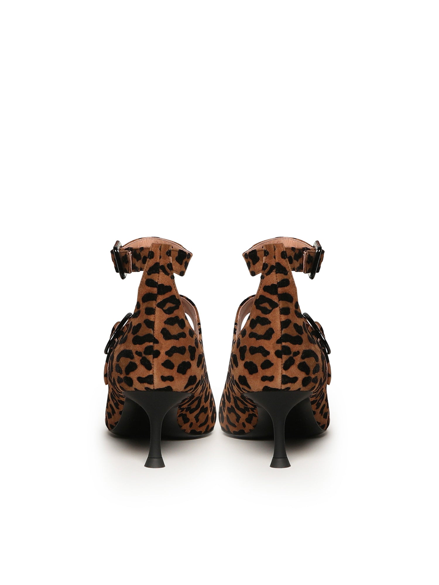 Pumps slingback Thalia in camoscio TALUCI LEOFLO BRANDY/VERLUX NERO GIULIANO GALIANO 