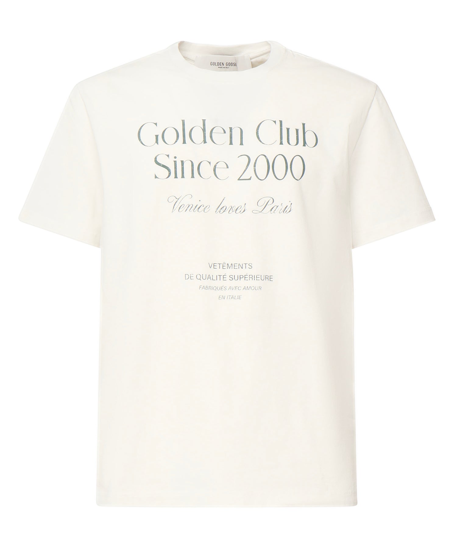 T-shirt in cotone con stampa<BR/> GMP01220 P00225411616 GOLDEN GOOSE 