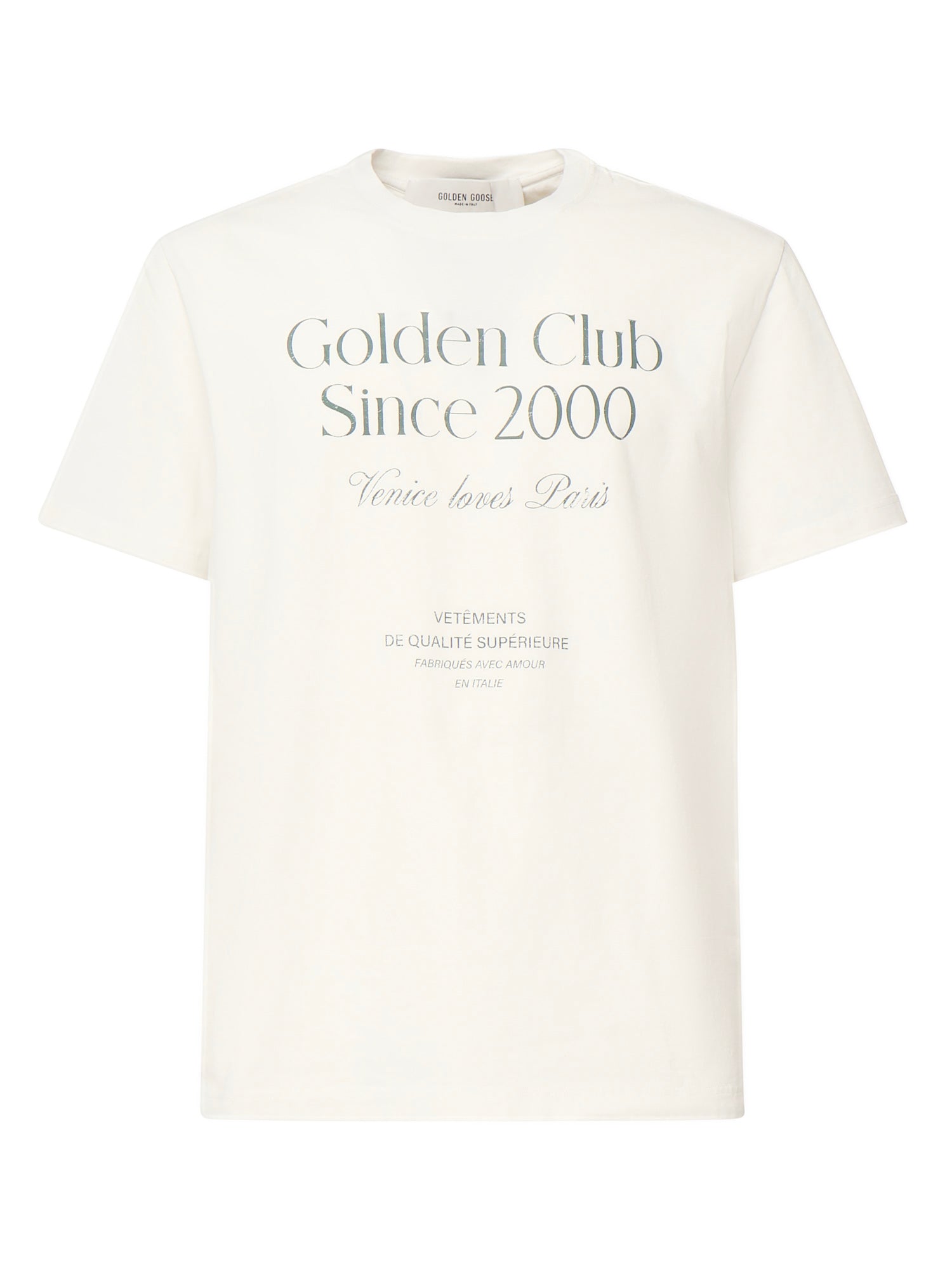 T-shirt in cotone con stampa<BR/> GMP01220 P00225411616 GOLDEN GOOSE 