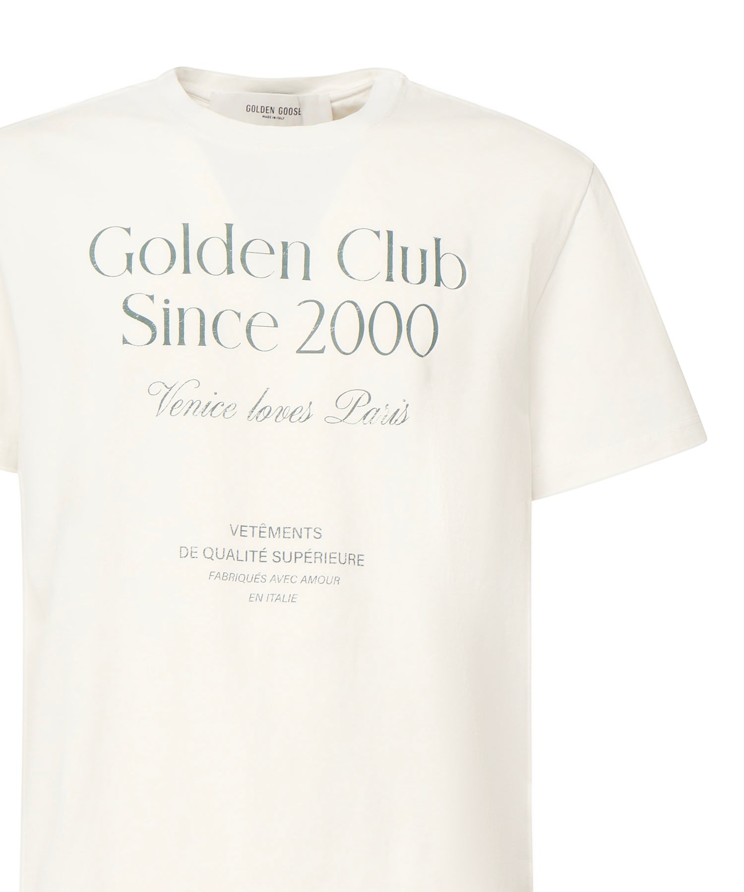 T-shirt in cotone con stampa<BR/> GMP01220 P00225411616 GOLDEN GOOSE 