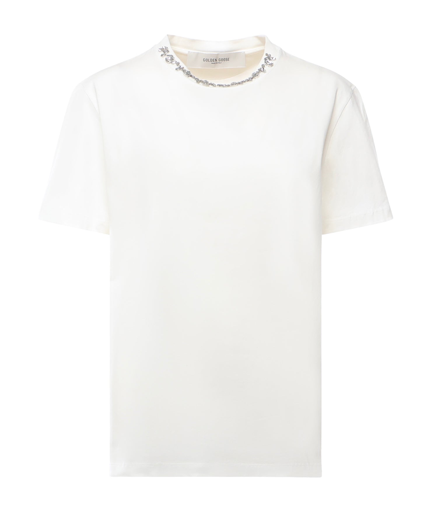 T-shirt con cristalli GWP01220 P00067310363 GOLDEN GOOSE 
