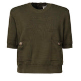 Maglia cropped in cotone GWP02379 P00210535547 GOLDEN GOOSE 