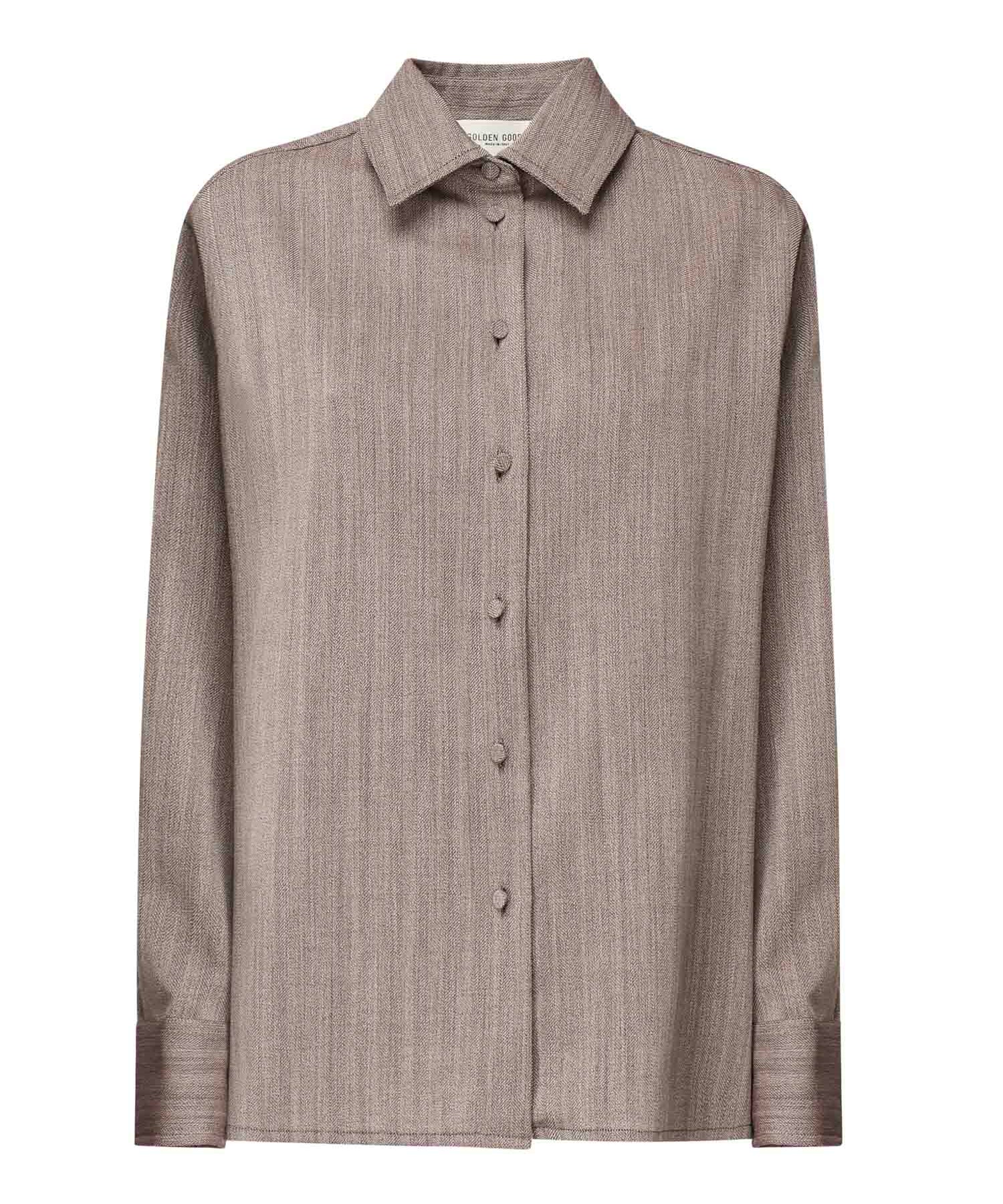 Camicia Journey in lana vergine GWP02470 P00209040190 GOLDEN GOOSE 