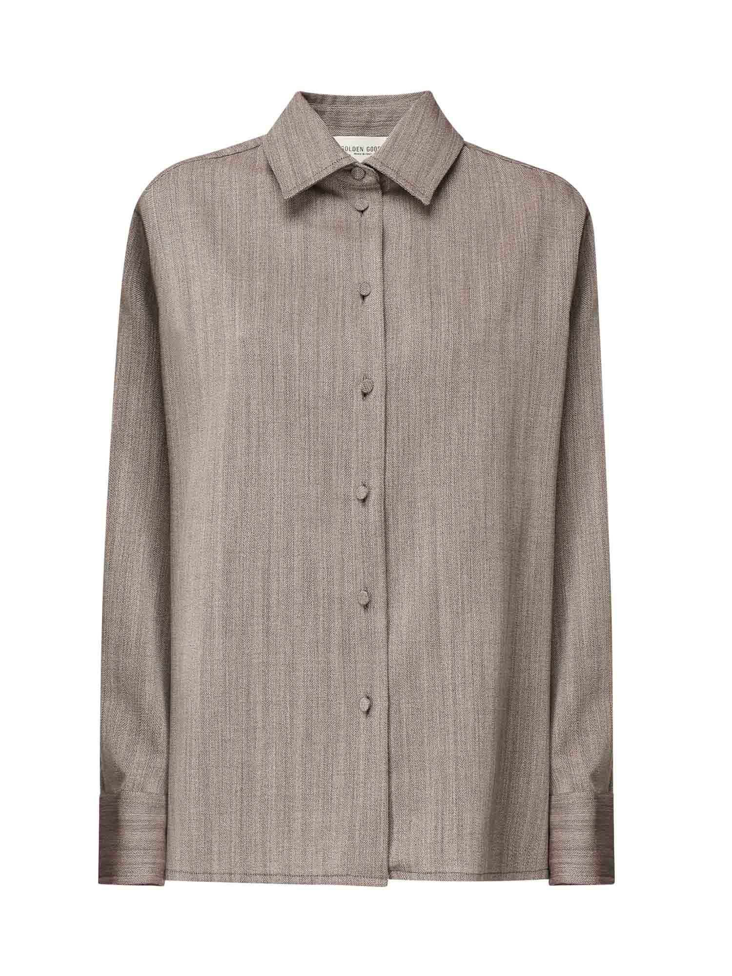 Camicia Journey in lana vergine GWP02470 P00209040190 GOLDEN GOOSE 