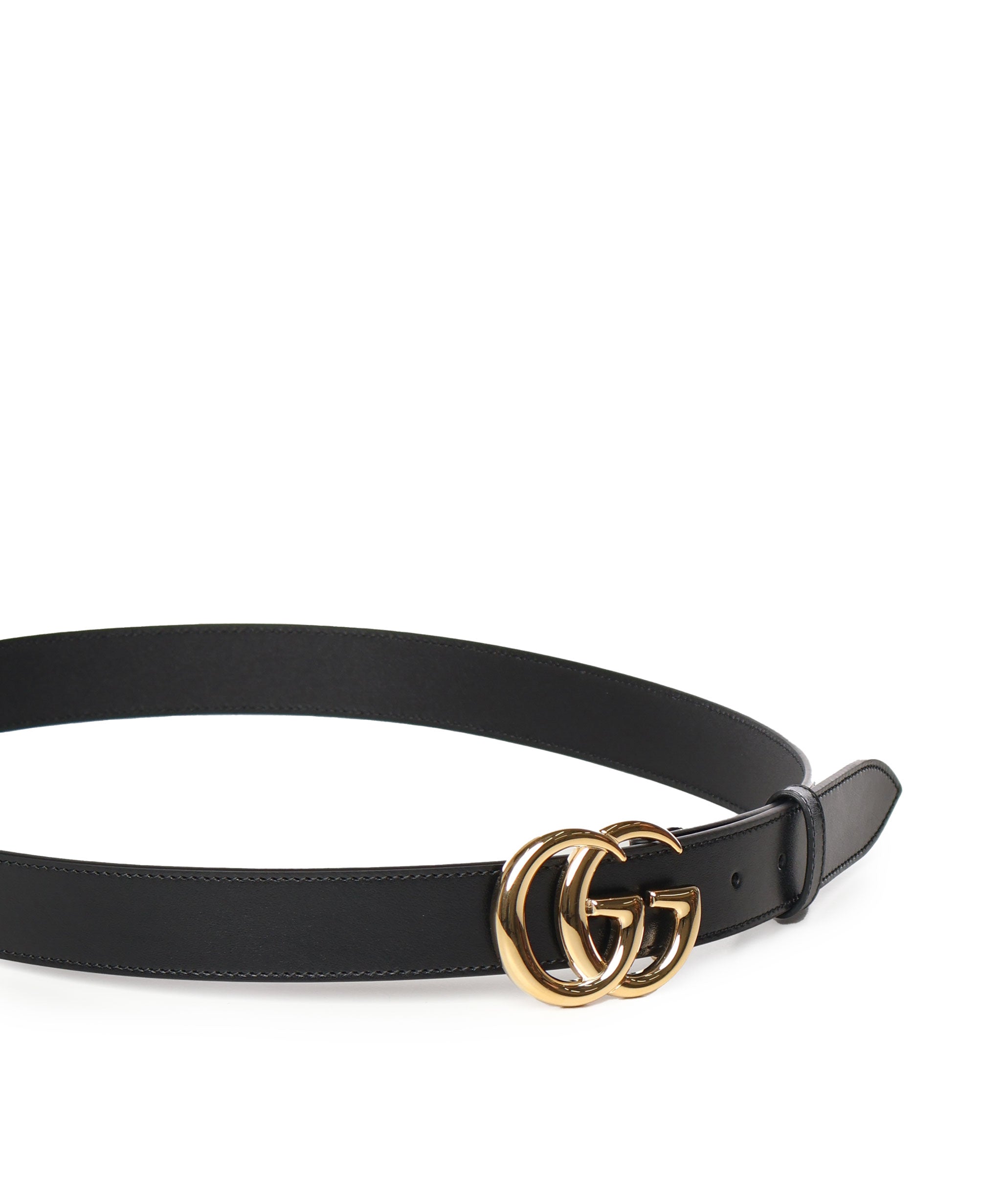 Cintura in pelle GG Marmont con fibbia lucida 414516 0YA0G1000 GUCCI 