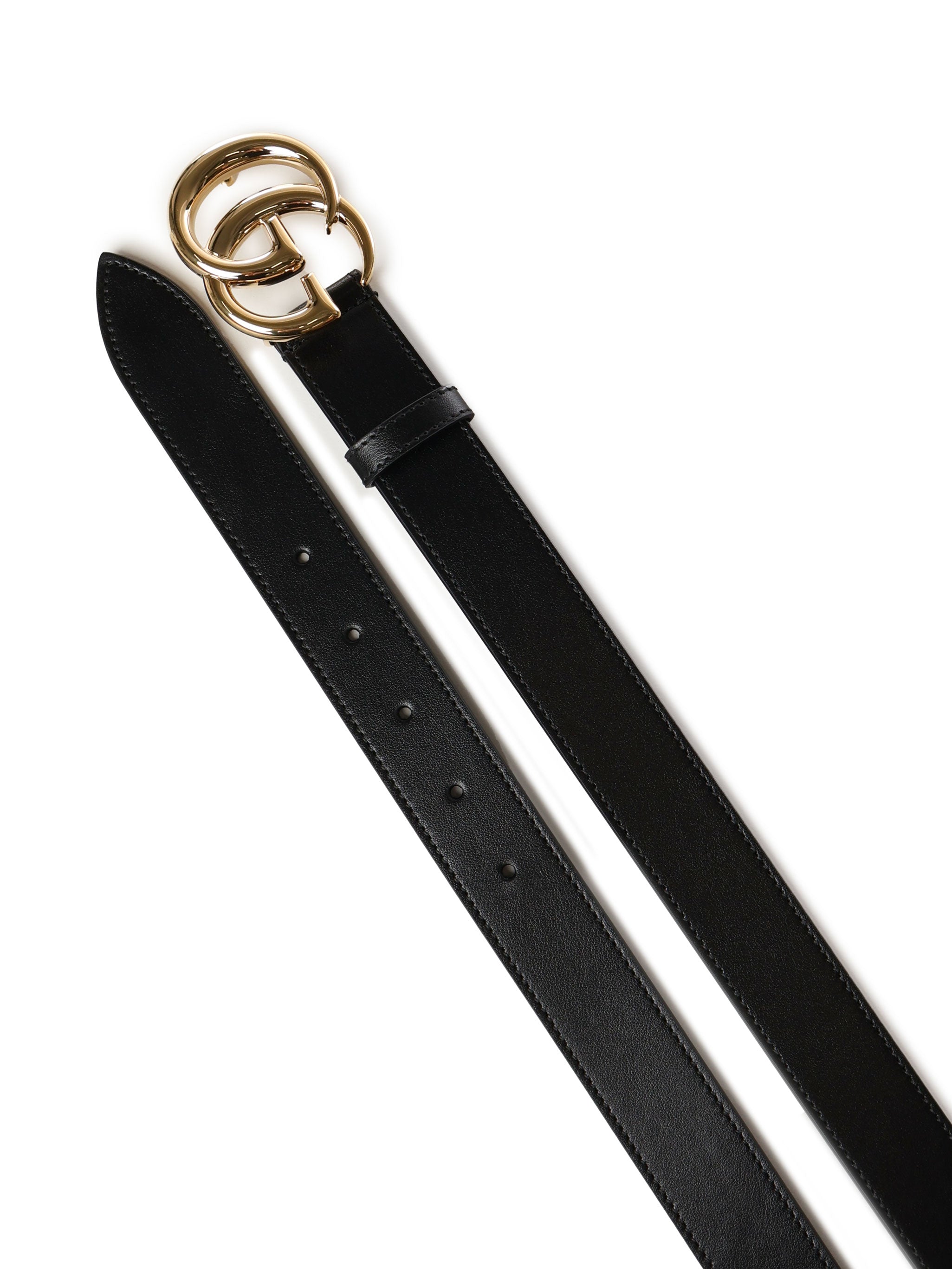 Cintura in pelle GG Marmont con fibbia lucida 414516 0YA0G1000 GUCCI 