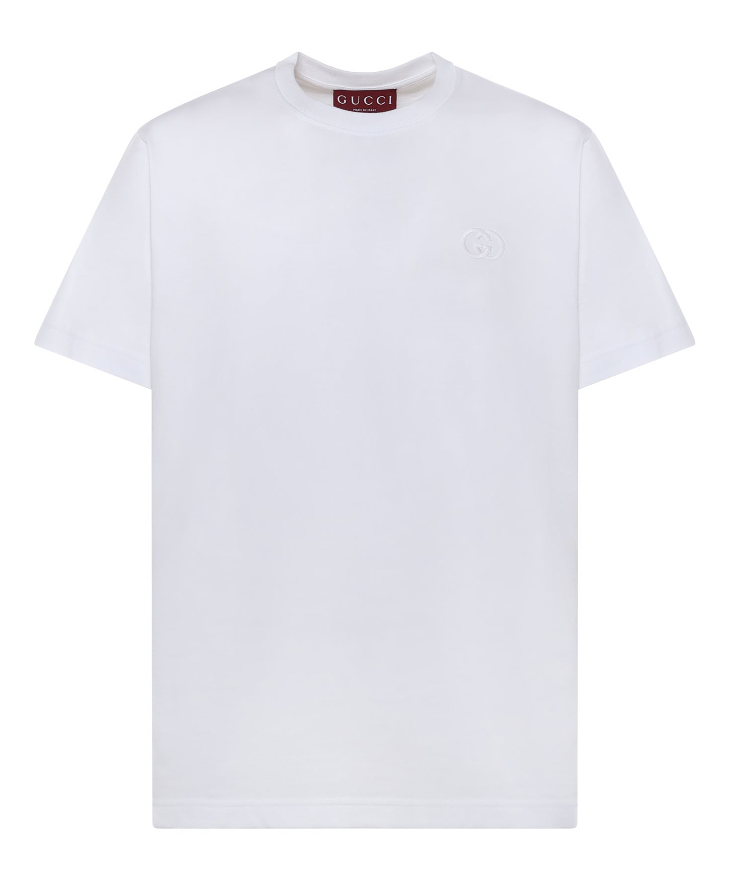 T-shirt in cotone con ricamo logo 796395 XJHKE9692 GUCCI 