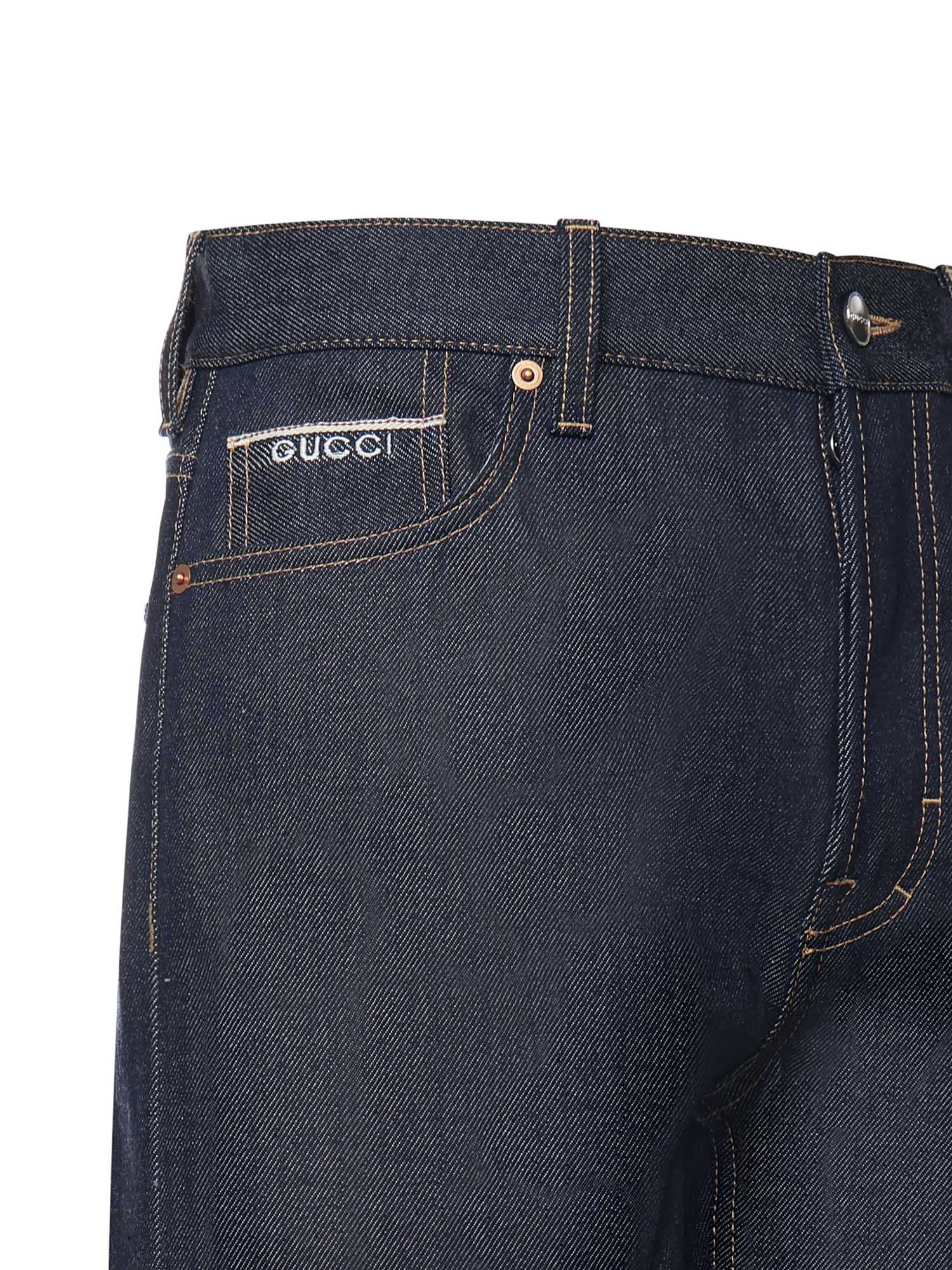 Jeans in denim con risvolti 834523 XDDCS4395 GUCCI 