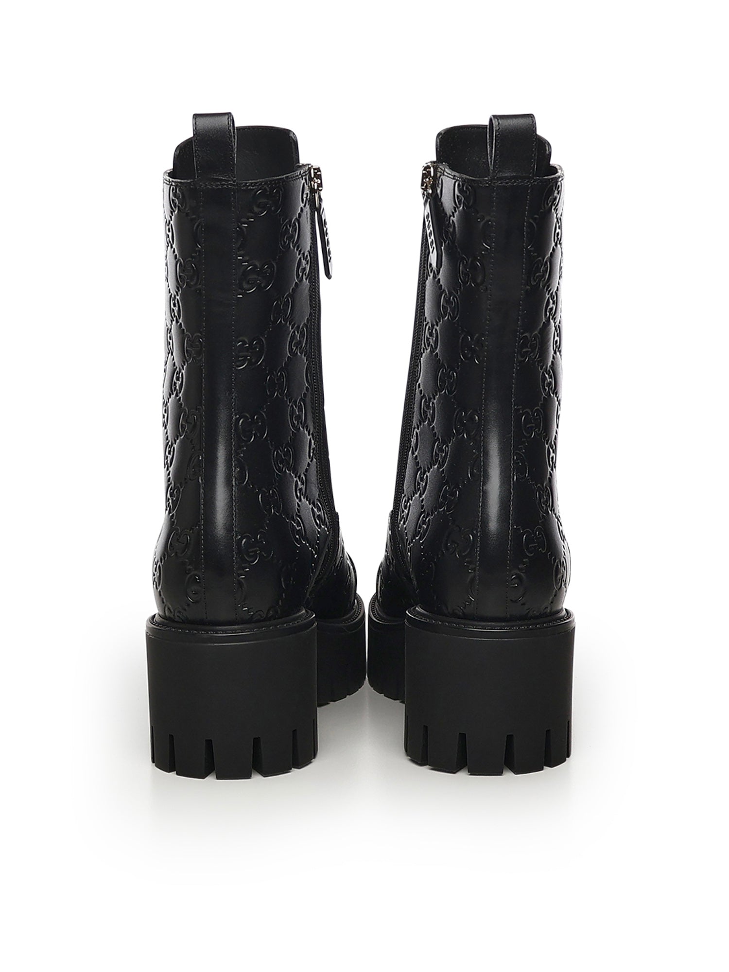 Stivaletto stringato in pelle GG 840739 AAE5Q1000 GUCCI 