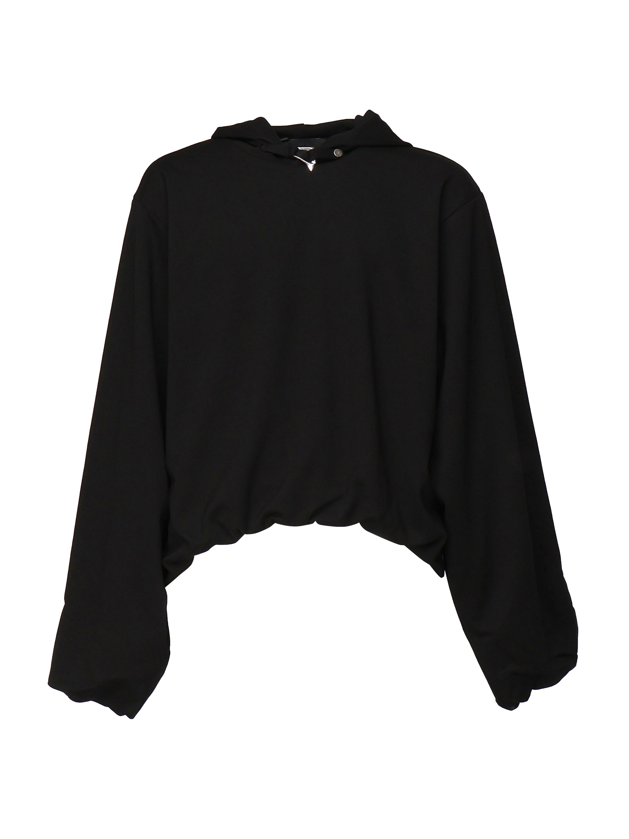 Felpa in cotone con cappuccio PRESS25M08073 BLK01 HELIOT EMIL 