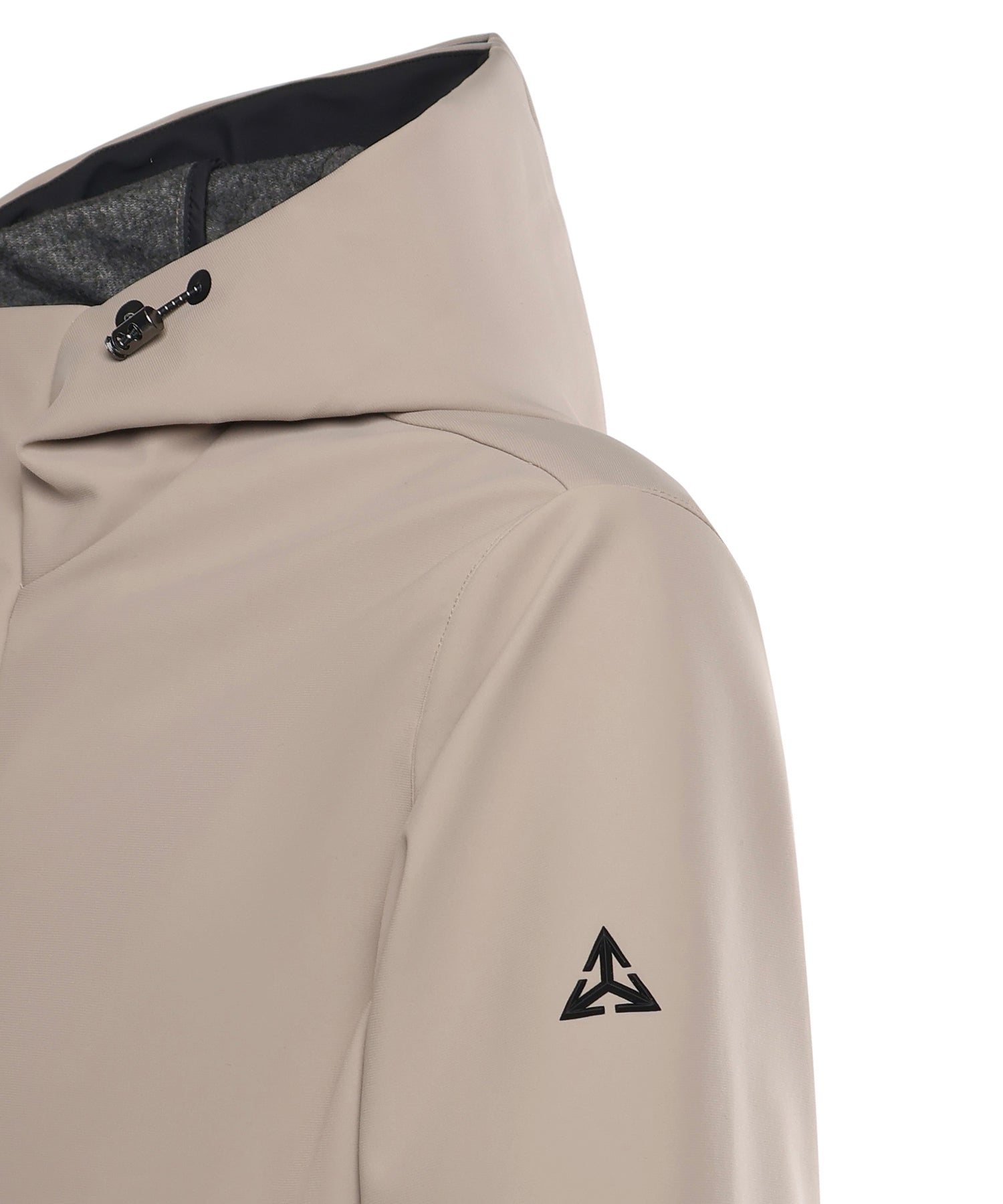 Parka con cappuccio e logo HE9440013 BEIGE HESKIMO 