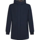Parka con cappuccio e logo HE9440013 BLUE HESKIMO 
