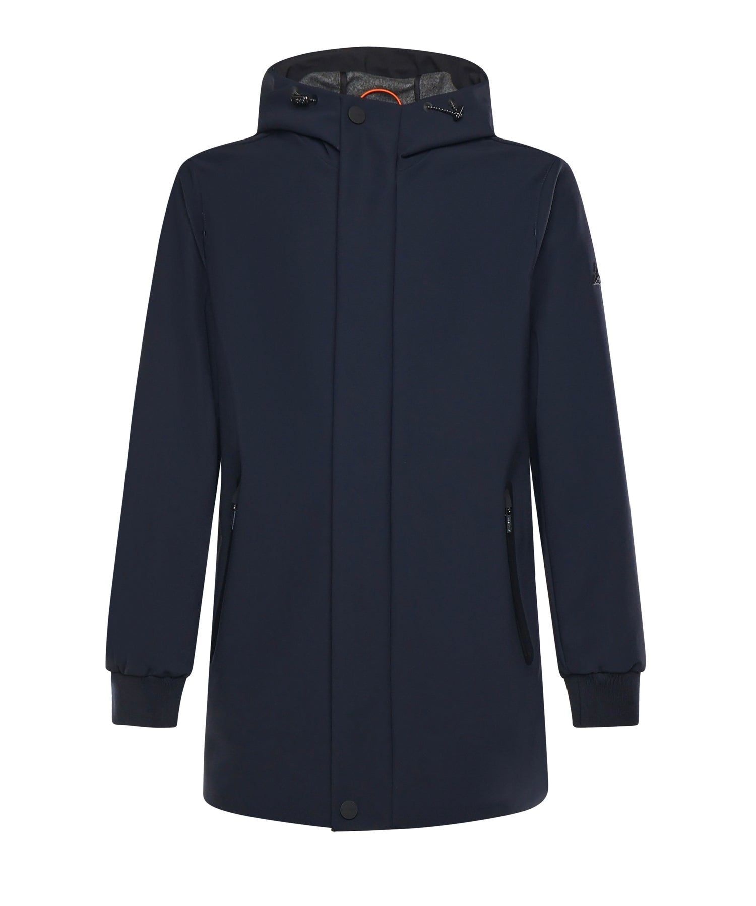 Parka con cappuccio e logo HE9440013 BLUE HESKIMO 
